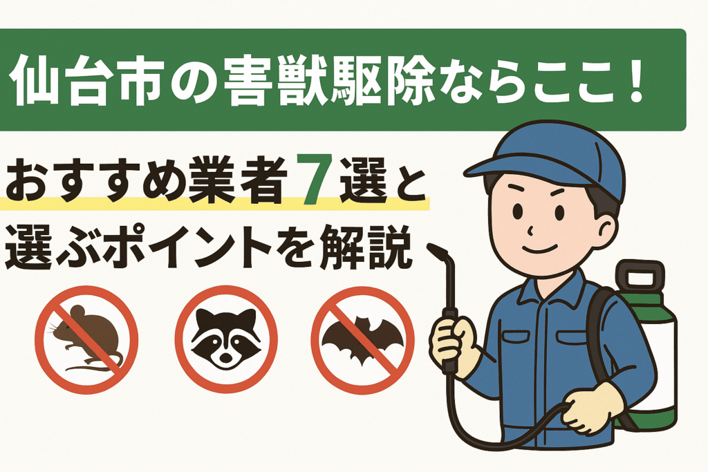 仙台市の害獣駆除ならここ!おすすめ業者7選と選ぶポイントを解説