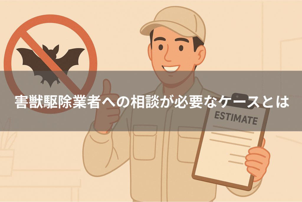 害獣駆除業者への相談が必要なケースとは
