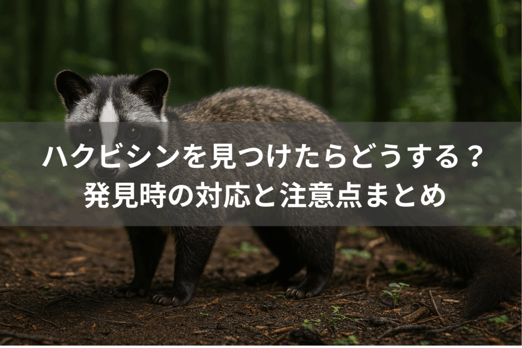 ハクビシン見つけたらどうする？発見時の対応と注意点まとめ