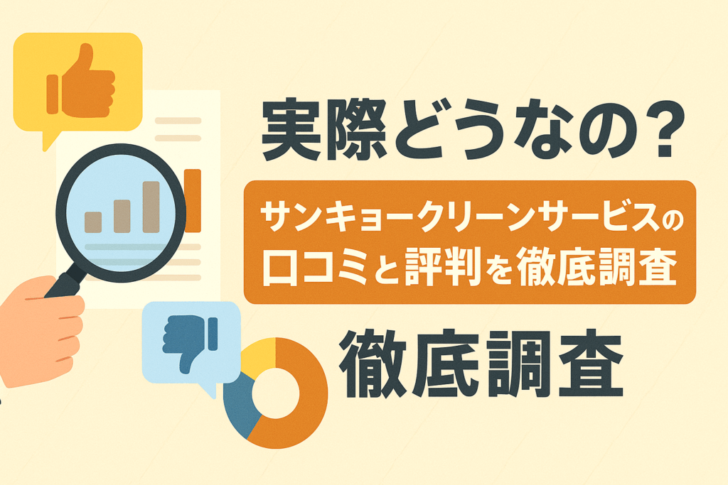 実際どうなの?サンキョークリーンサービスの口コミと評判を徹底調査