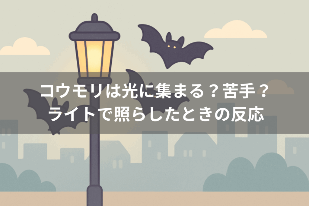 コウモリは光に集まる?苦手?ライトで照らしたときの反応