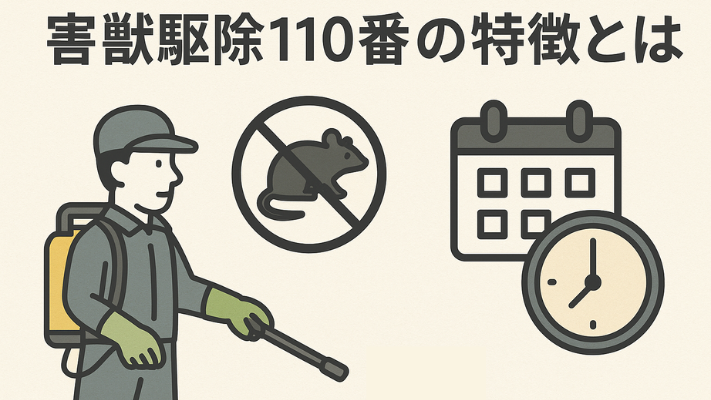 害獣駆除110番の特徴とは?