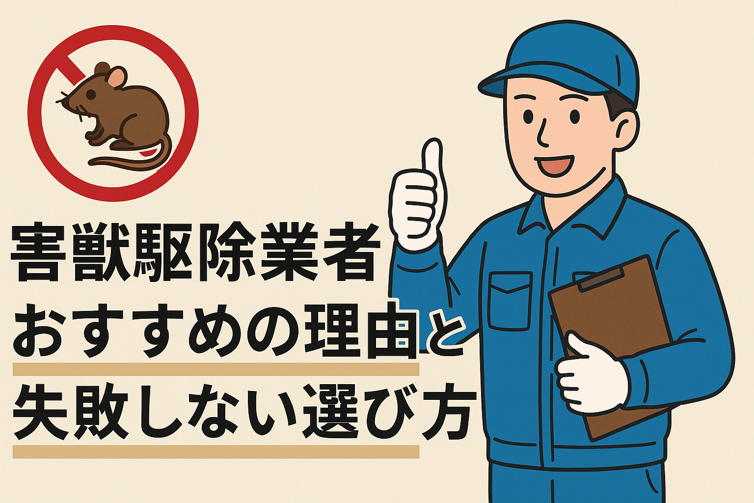 害獣駆除業者がおすすめの理由と失敗しない選び方