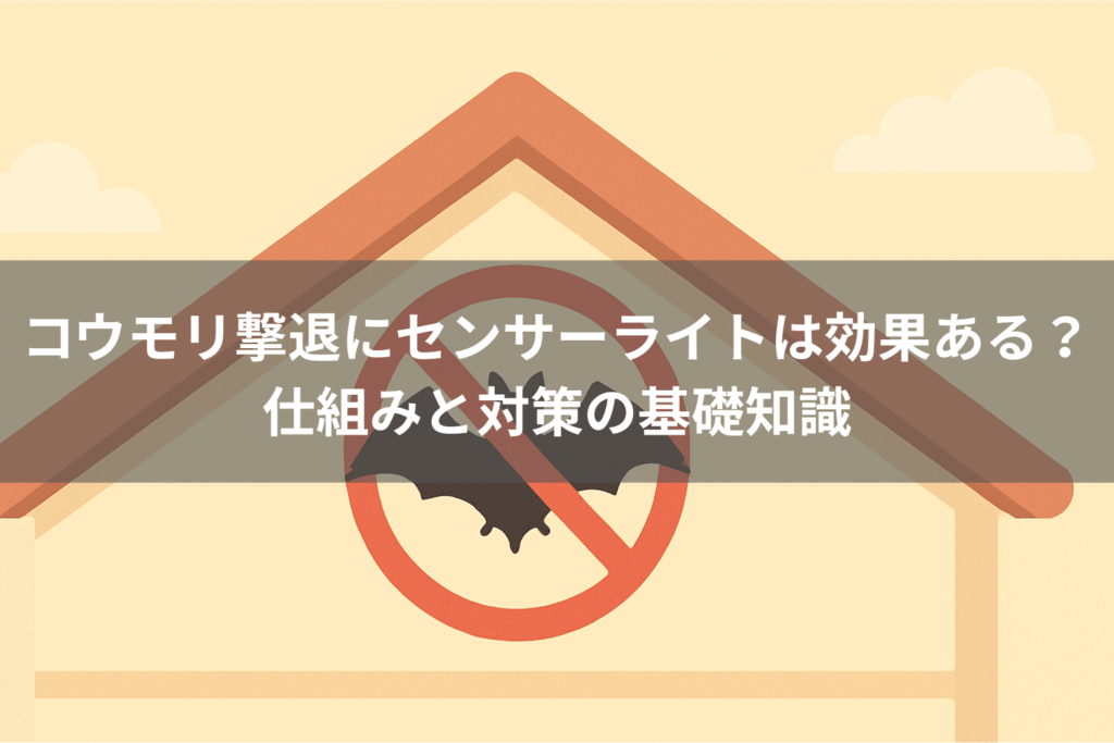 コウモリ撃退にセンサーライトは効果ある?仕組みと対策の基礎知識