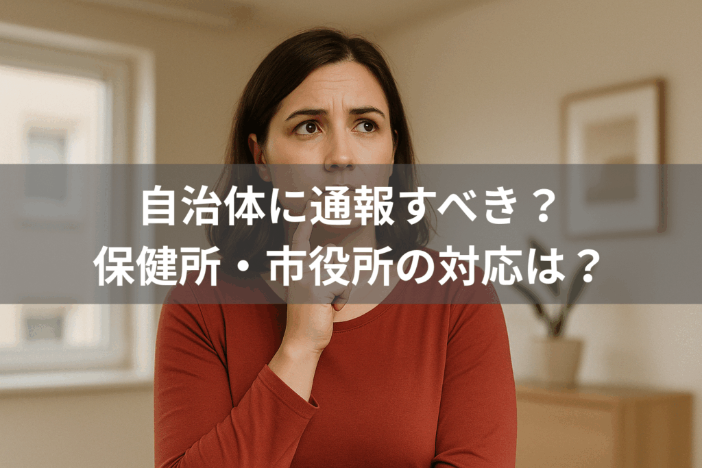 自治体に通報すべき？保健所・市役所の対応は？