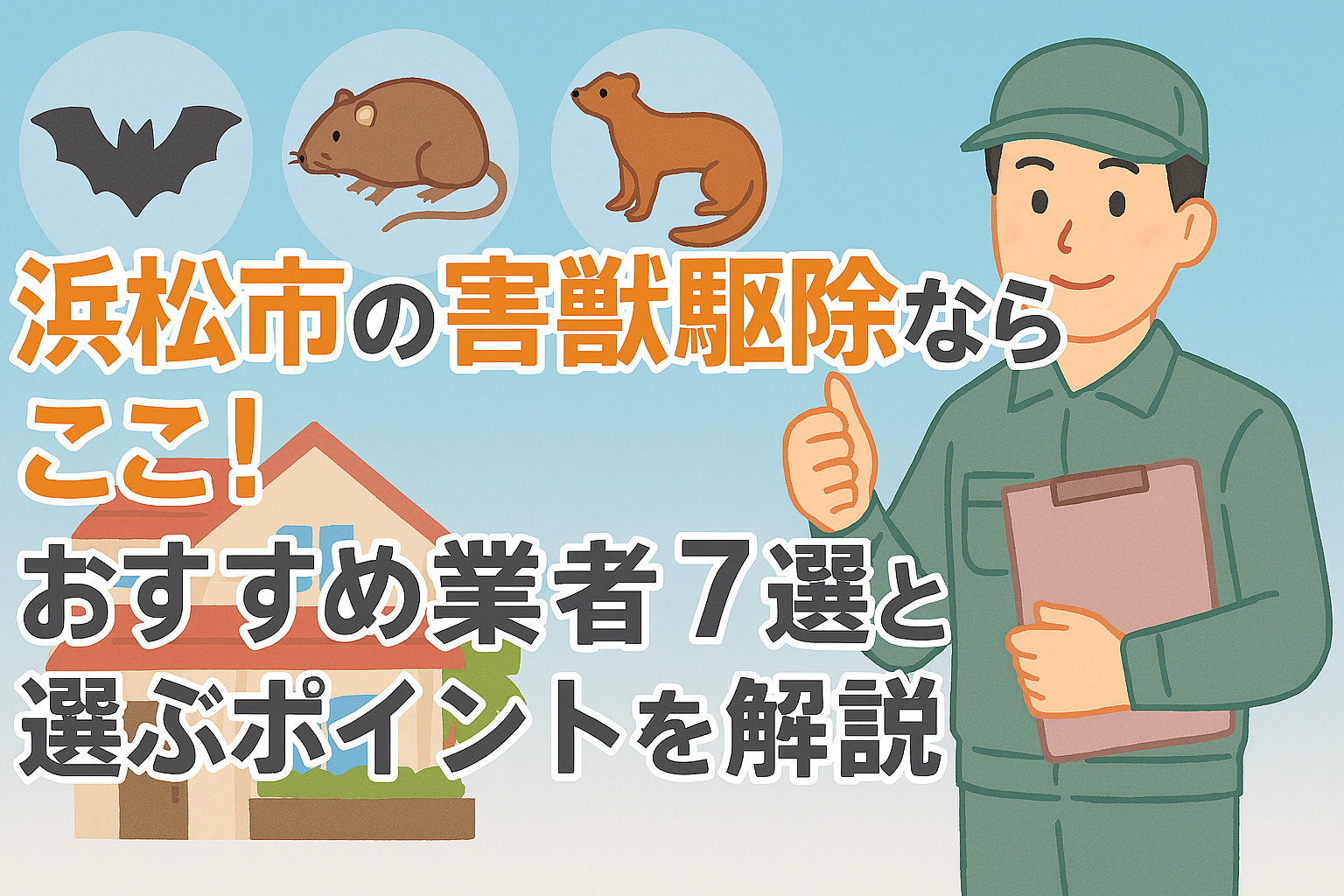 浜松市の害獣駆除ならここ！おすすめ業者7選と選ぶポイントを解説