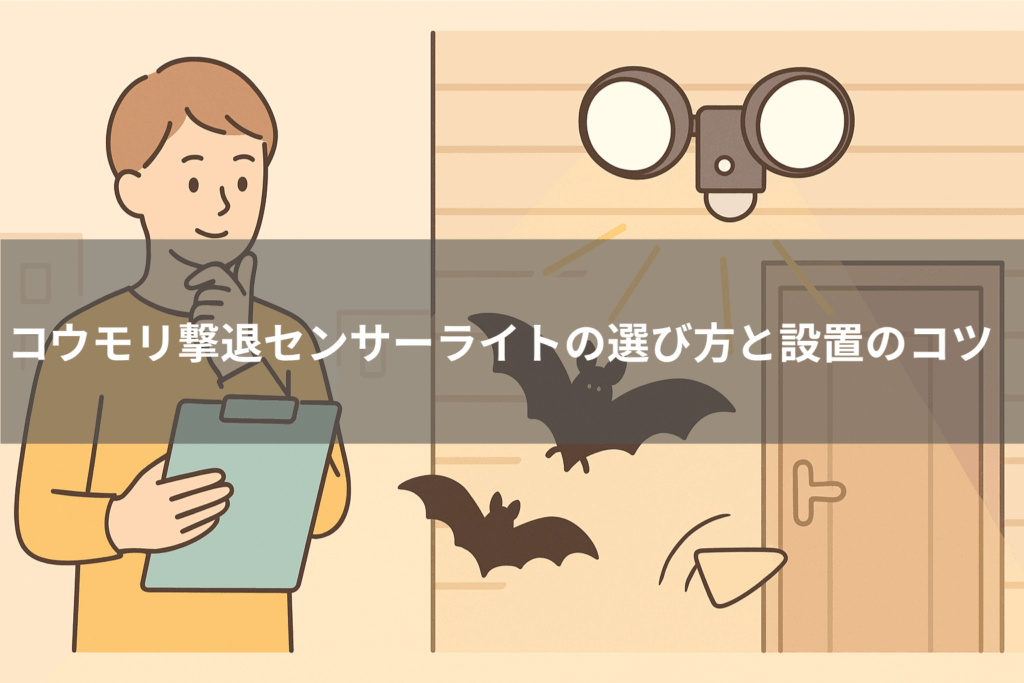 コウモリ撃退センサーライトの選び方と設置のコツ