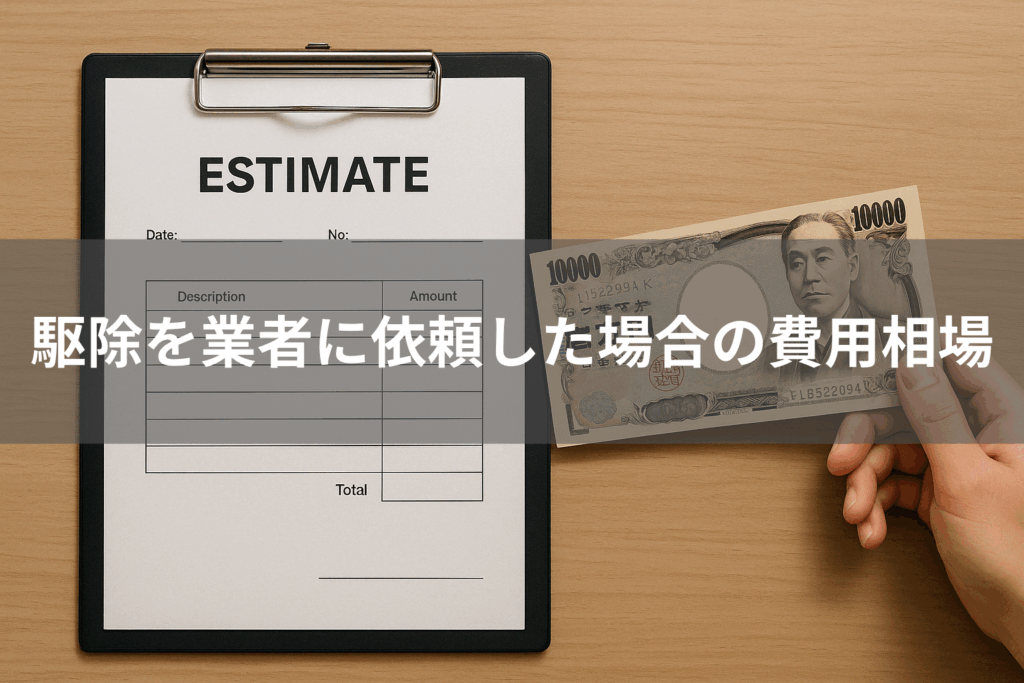 駆除を業者に依頼した場合の費用相場