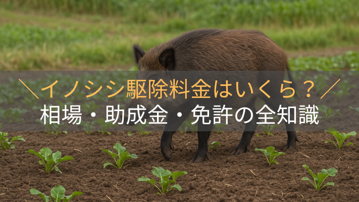 イノシシ駆除料金はいくら？相場・助成金・免許の全知識