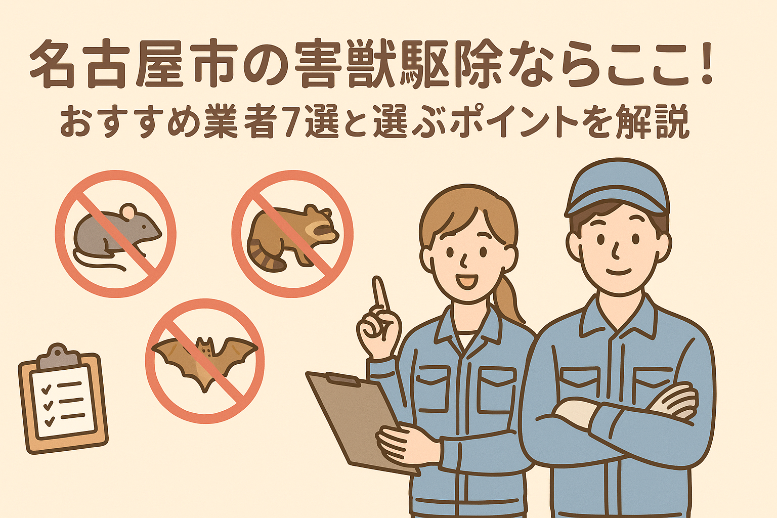 名古屋市の害獣駆除ならここ！おすすめ業者7選と選ぶポイントを解説