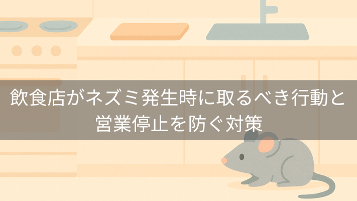 飲食店がネズミ発生時に取るべき行動と営業停止を防ぐ対策