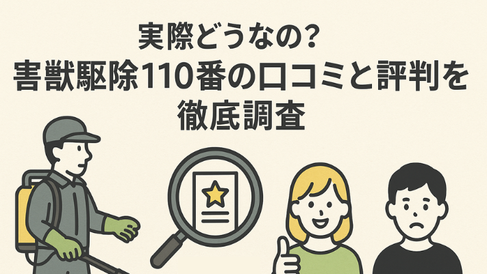 実際どうなの?害獣駆除110番の口コミと評判を徹底調査